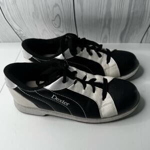 Dexter Women's Bowling Shoe Size US 8M Black White Groove Lace-Up 4266